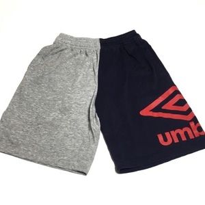 Umbro blue gray ref shorts boys size Large 12/14
